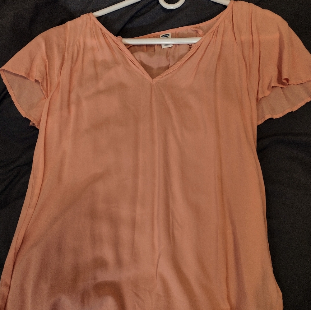 Pink short sleeve shirt, size extra small.